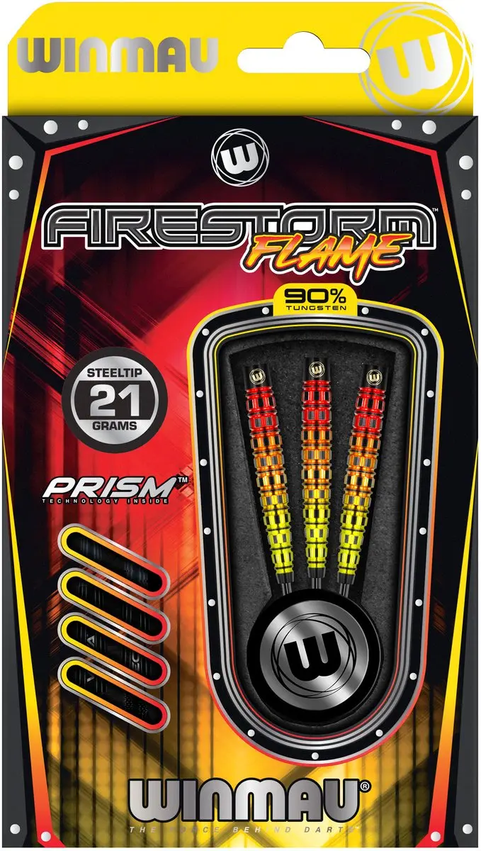 Winmau Firestorm Flame Torpedo 90% Dartpijlen - 3 Stuks - afbeelding 6 van 6