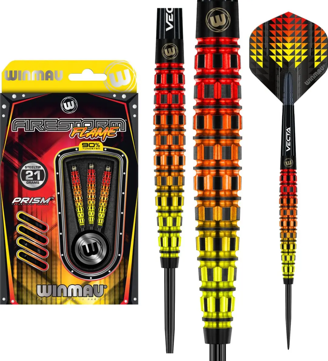 Winmau Firestorm Flame Torpedo 90% Dartpijlen