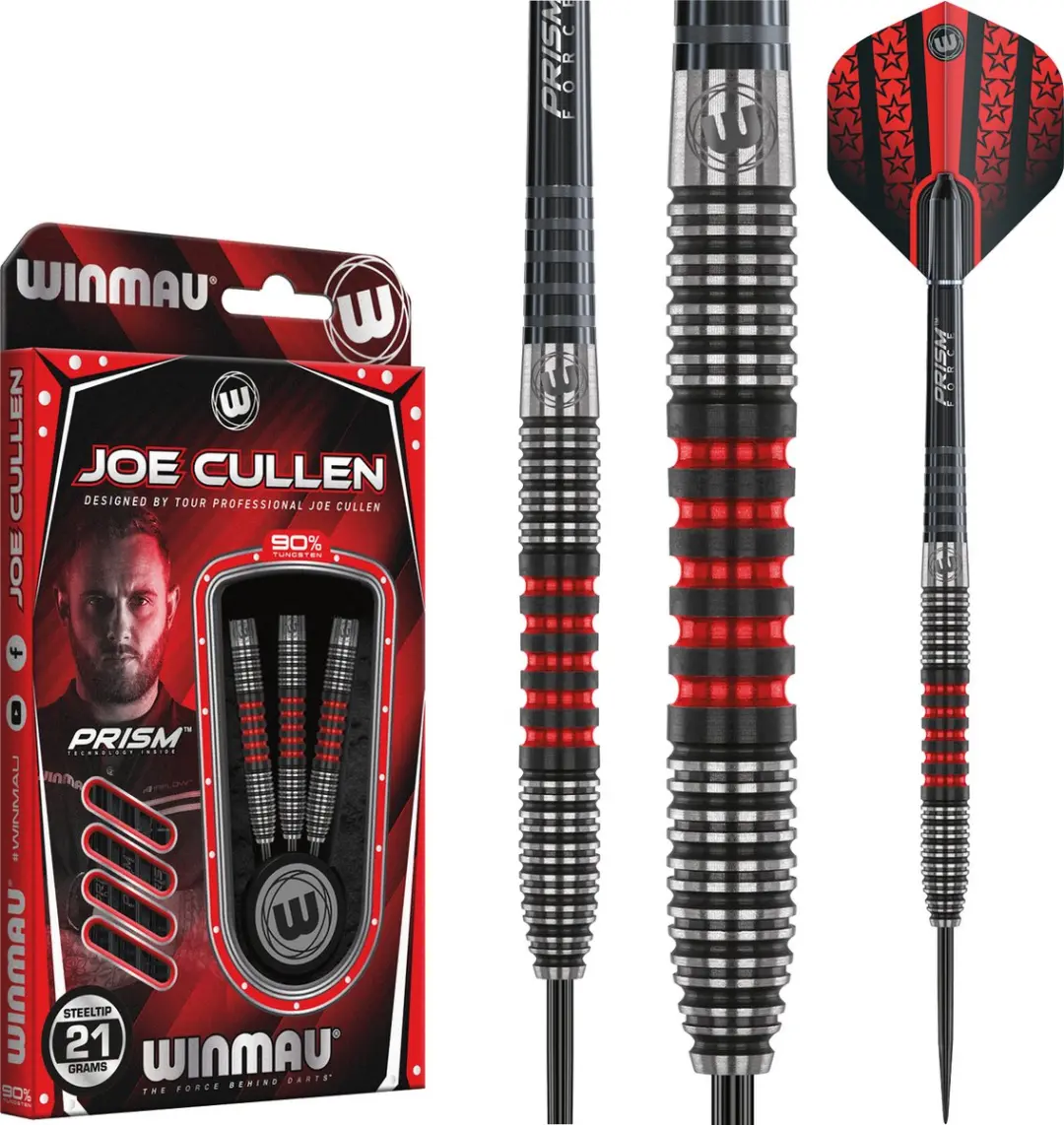 Winmau Joe Cullen 90% Dartpijlen - 3 Stuks - Zwart