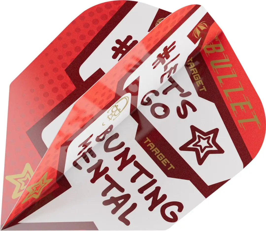 Target Stephen Bunting Pro Ultra 3 Dart Flights - Rood/Wit - afbeelding 6 van 6