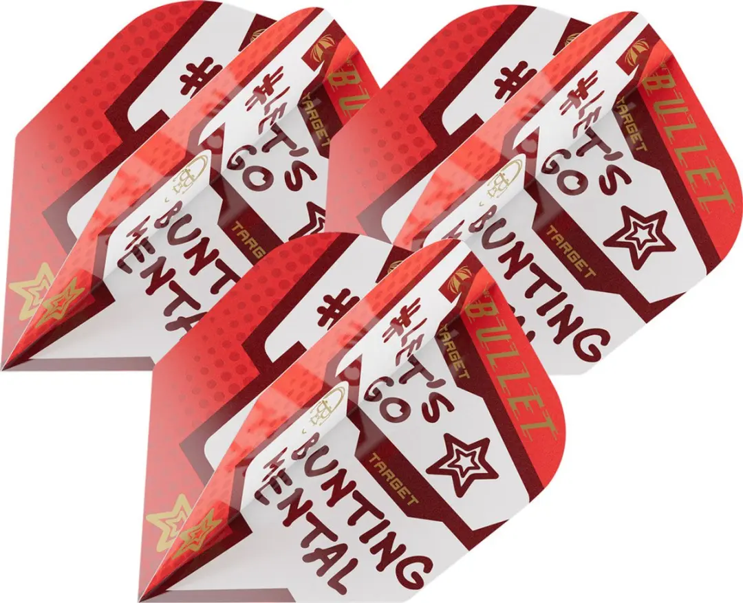Target Stephen Bunting Pro Ultra 3 Dart Flights - Rood/Wit