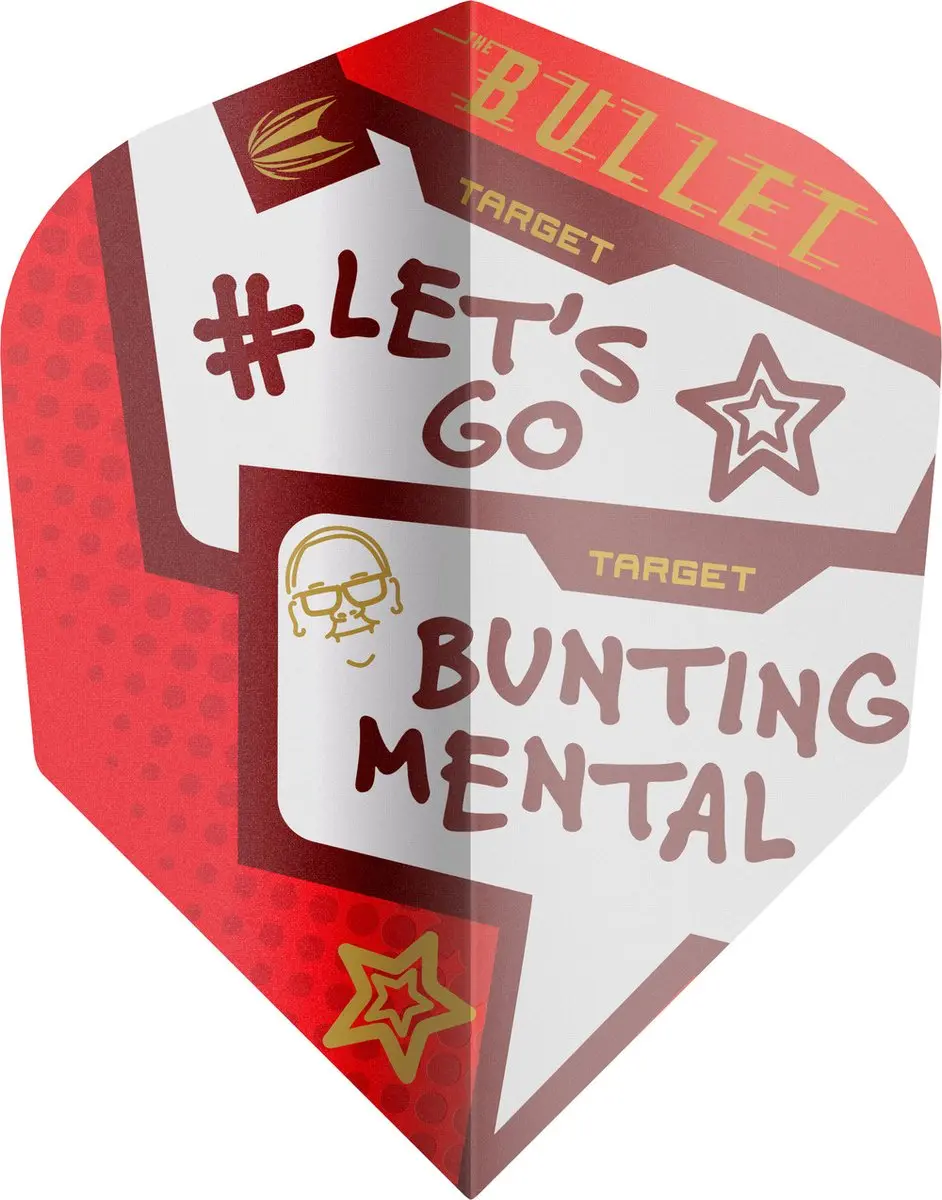 Target Stephen Bunting Pro Ultra 3 Dart Flights - Rood/Wit