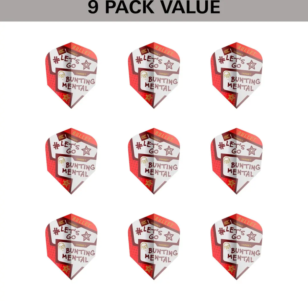 Target Stephen Bunting Pro Ultra 3 Dart Flights - Rood/Wit