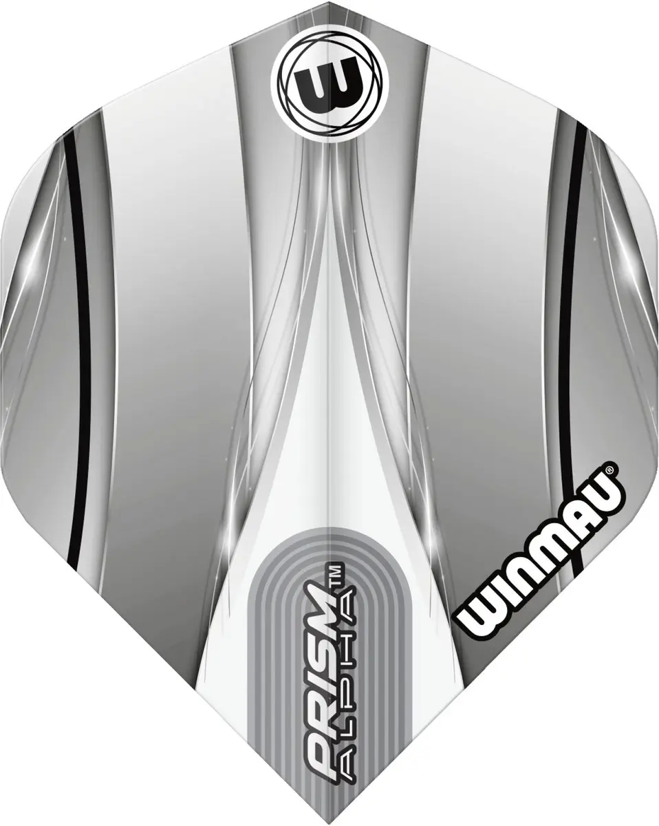 Winmau Prism Alpha Sniper Dartvleugels - 3 Stuks - Wit/Grijs