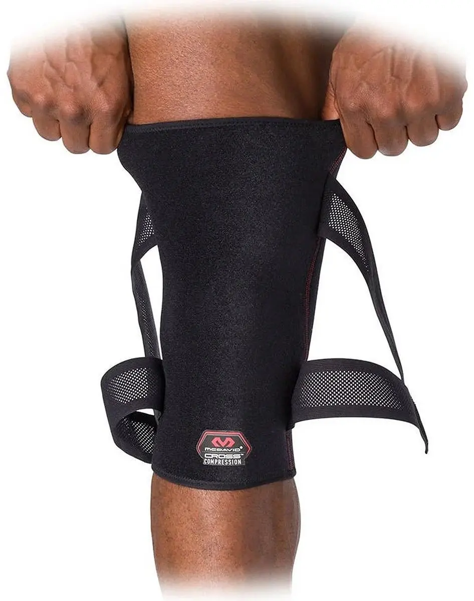 McDavid Cross Compression Kniesleeve L - Zwart