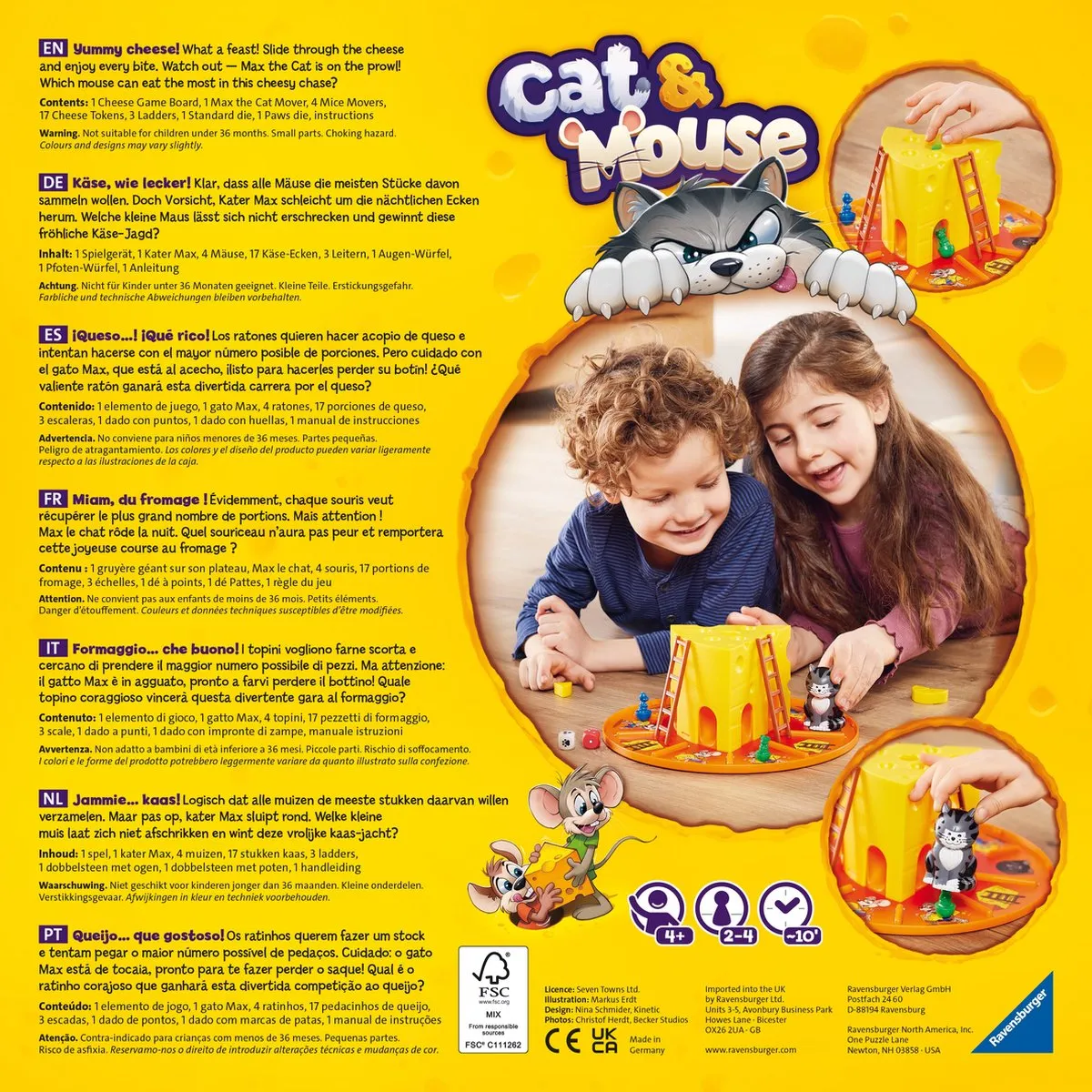 Ravensburger Cat & Mouse Bordspel 245581 - 2-4 Spelers