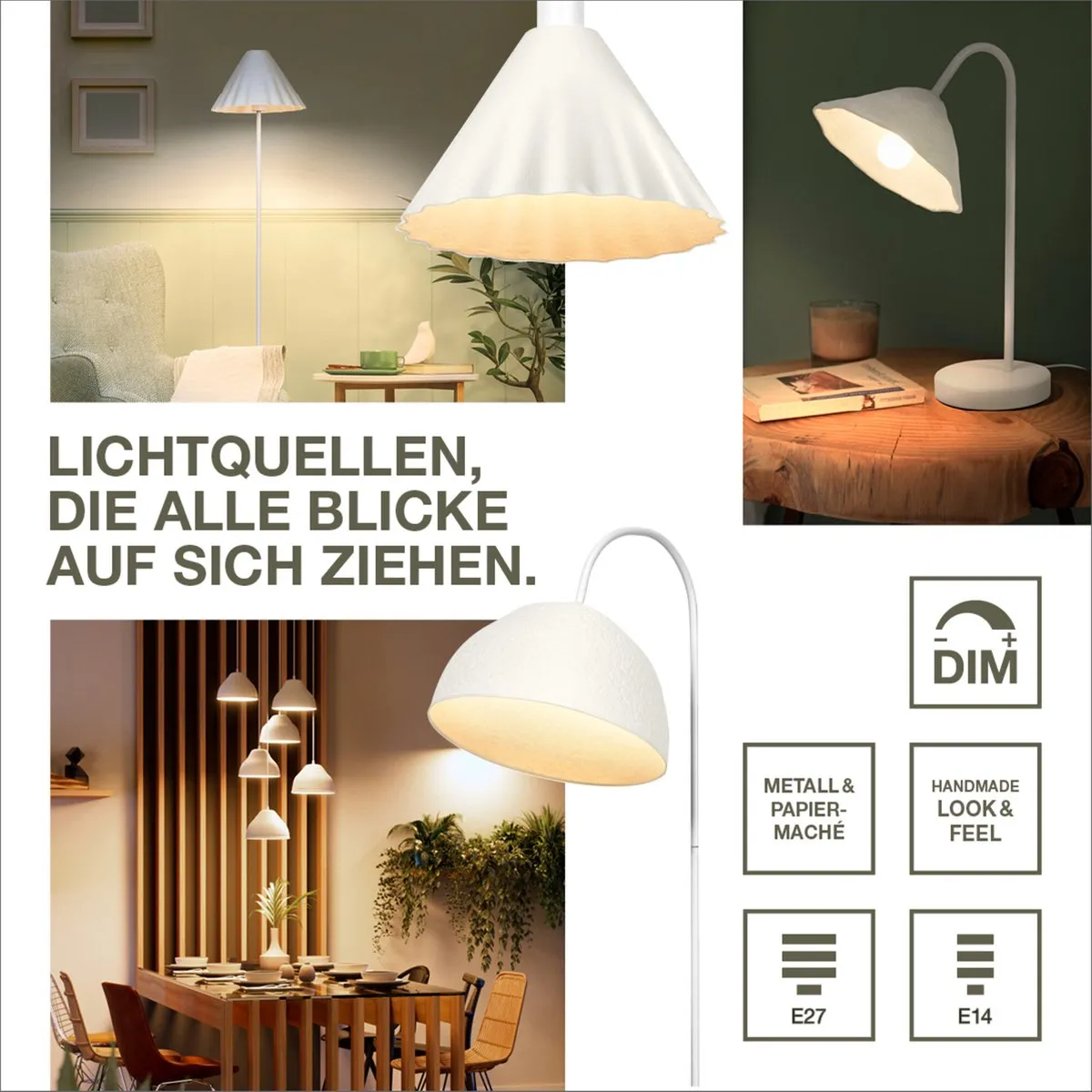 LEDVANCE Decor Lotus Leaf Hanglamp - 3 Lampen - Wit - E14