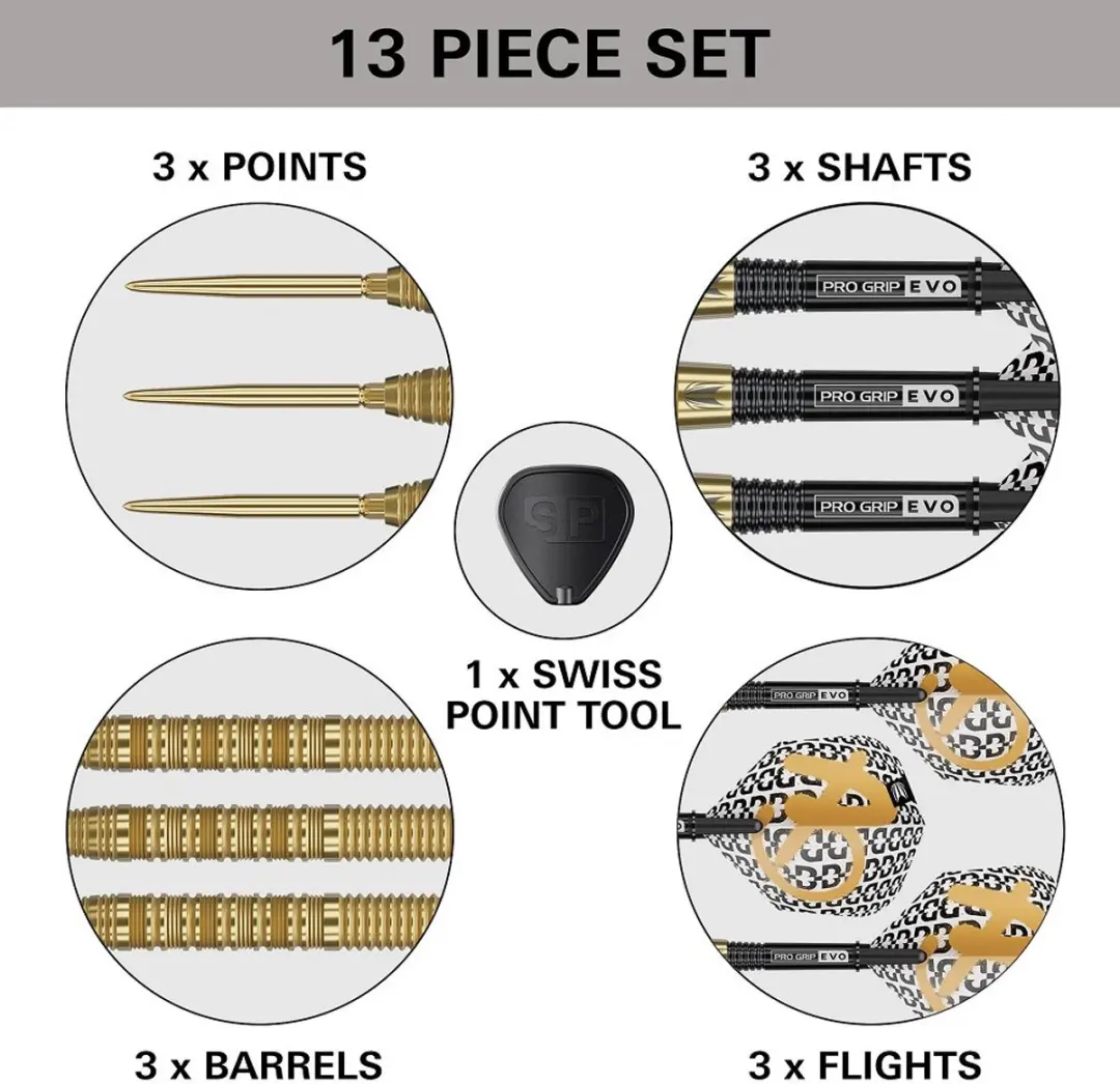 Target Bolide Envy 01 Swiss Point Dartpijlen 3 Stuks - Goud