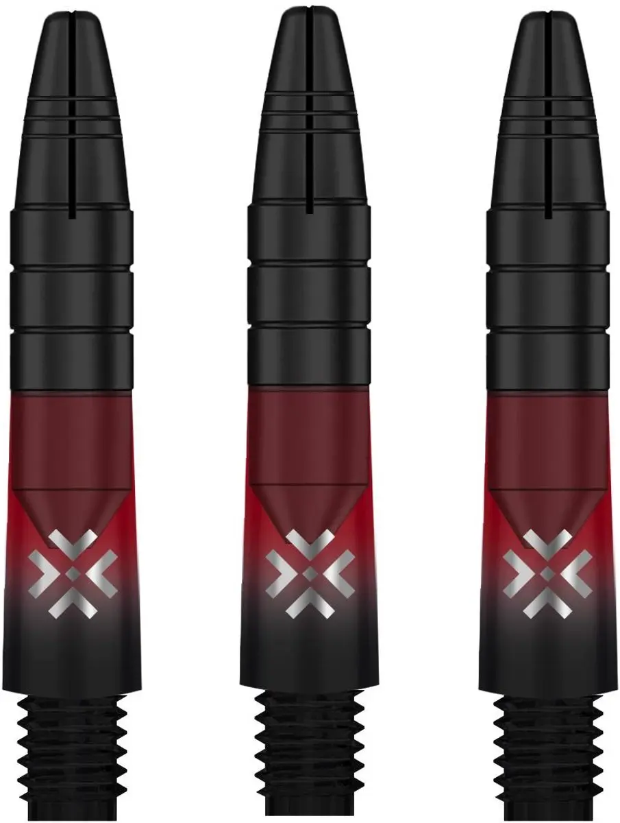 Bullet Shaft Alu HD 41mm - Rood/Zwarte Kop - 3 Stuks