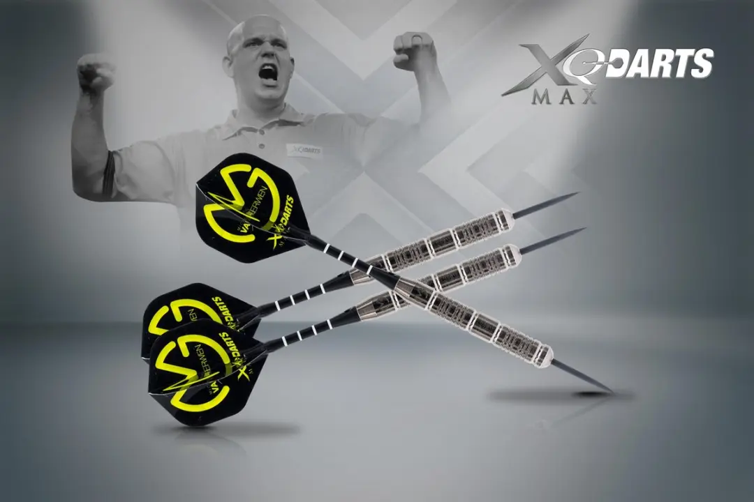 XQMax Michael van Gerwen Brass Dartpijlen 3 Stuks - Zwart