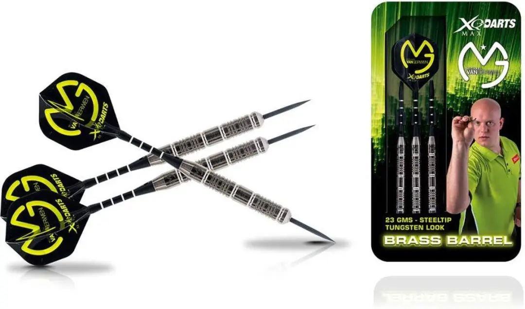 XQMax Michael van Gerwen Brass Dartpijlen 3 Stuks