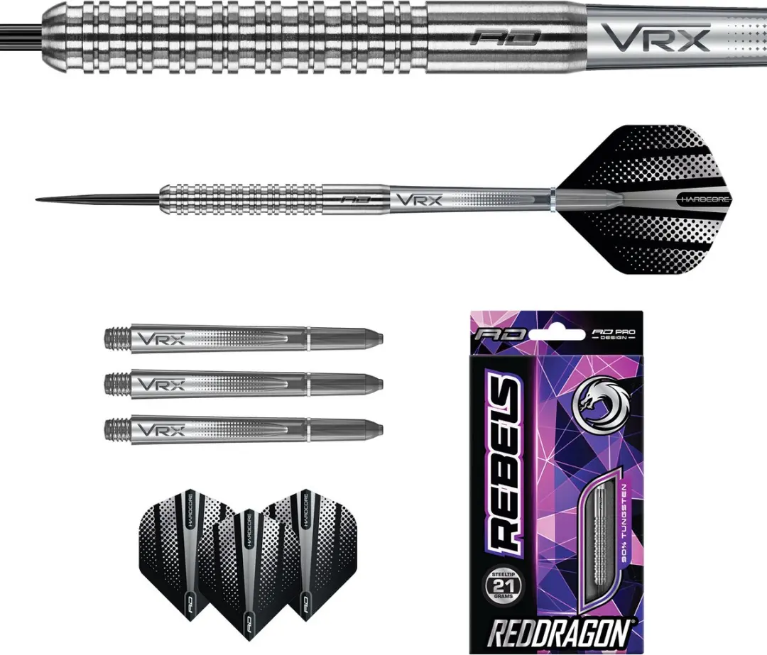Red Dragon Rebel V1 Dartpijlen 3 Stuks - Zilver