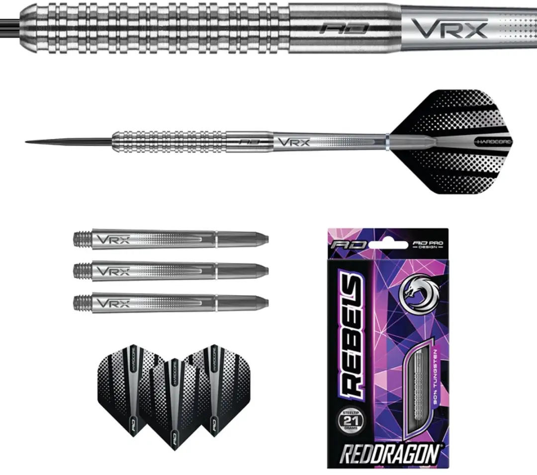 Red Dragon Rebel V1 Dartpijlen 3 Stuks - Zilver