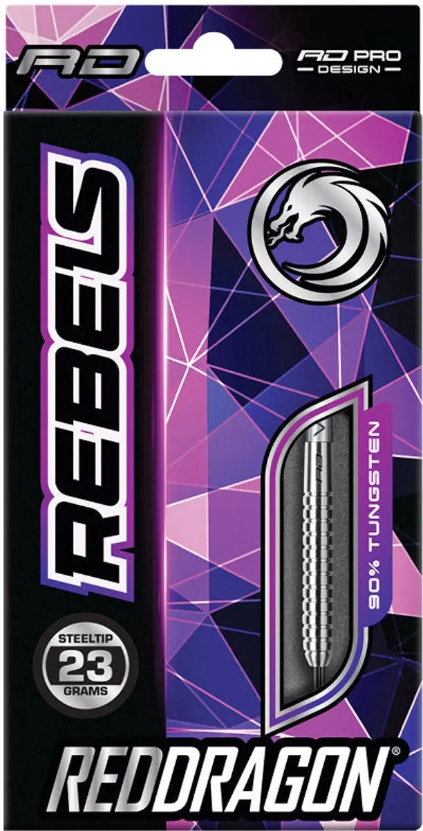 Red Dragon Rebel V1 Dartpijlen 3 Stuks - Zilver