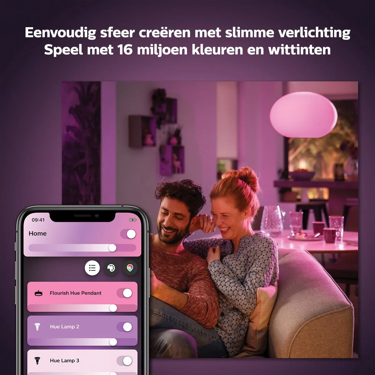 Philips Hue Flourish Hanglamp - Wit & Kleurrijk Licht
