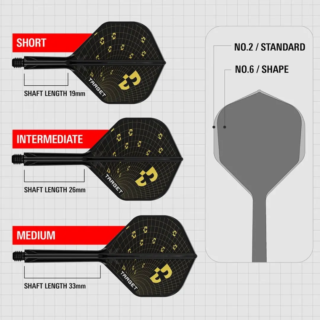 Target K-Flex Bolide NO2 Dart Flights - 3 Stuks
