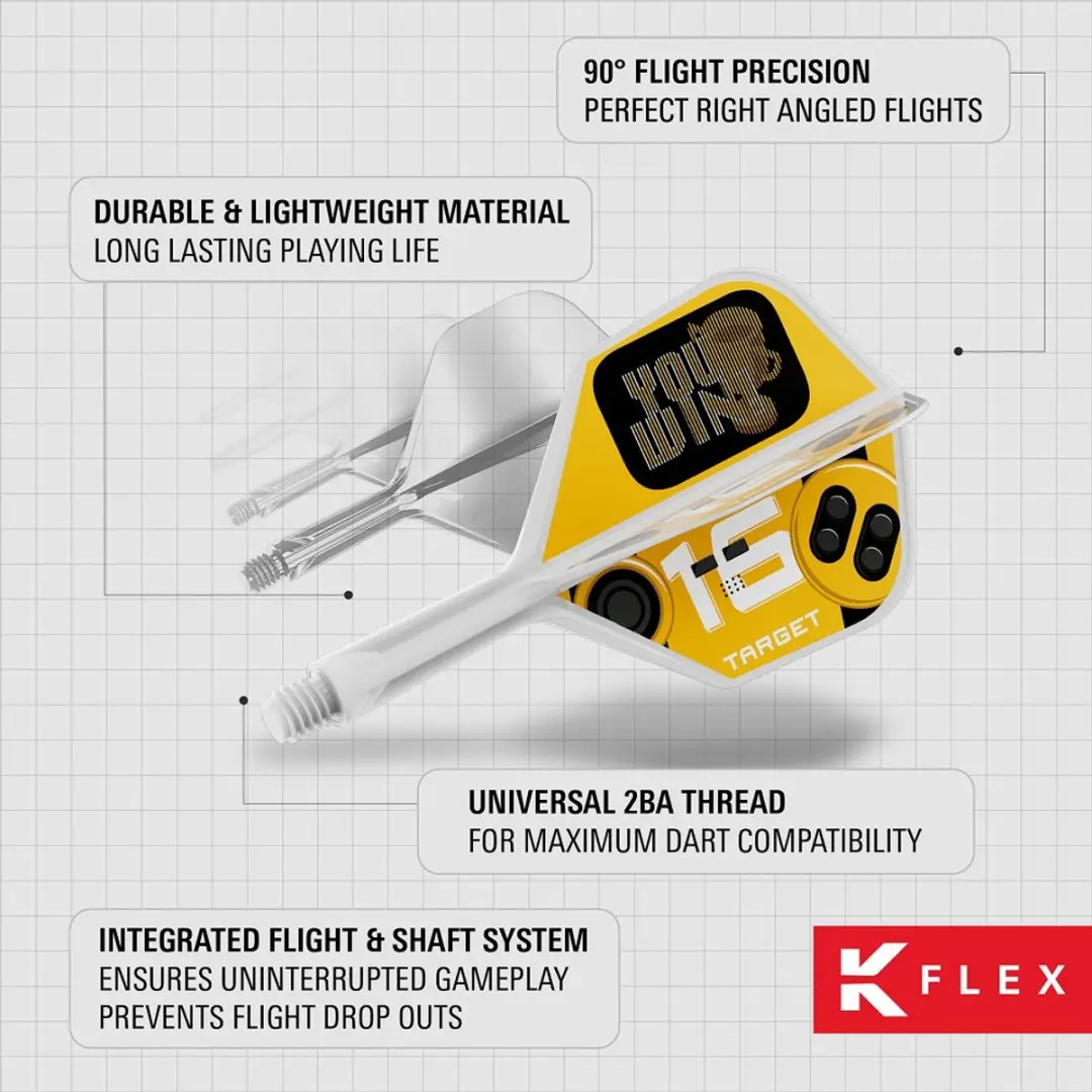 Target K-Flex You Win NO6 Dart Flights - 3 Stuks