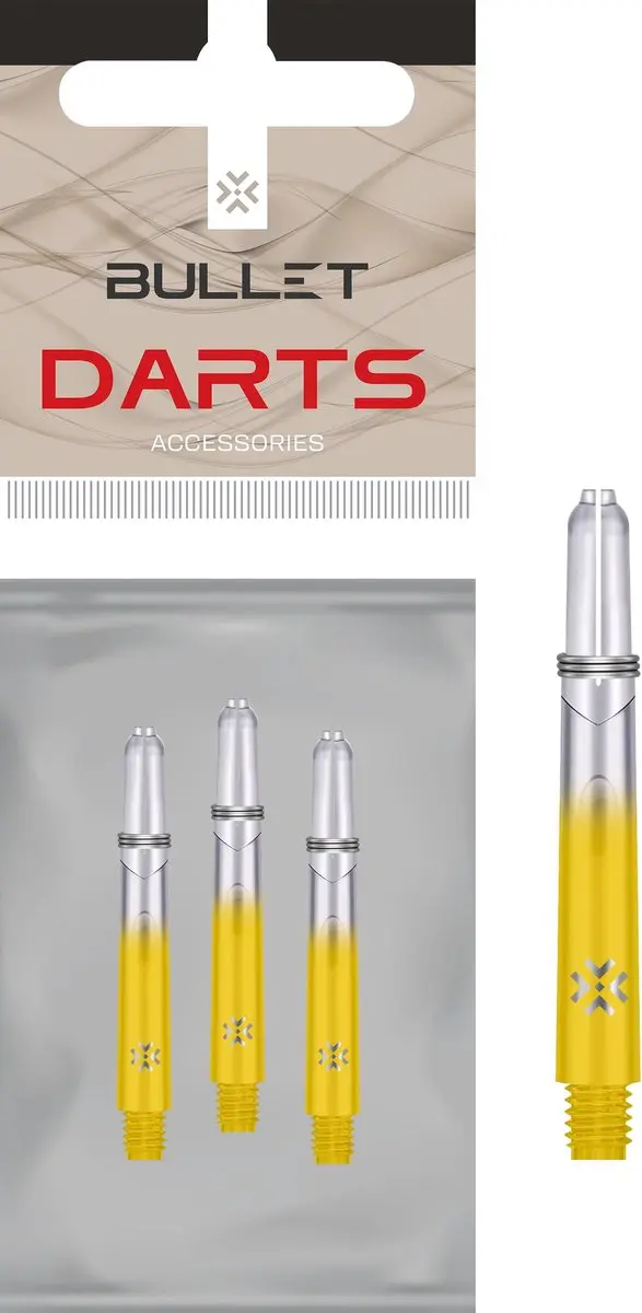 Bullet Shafts 41mm Geel - 3 Stuks