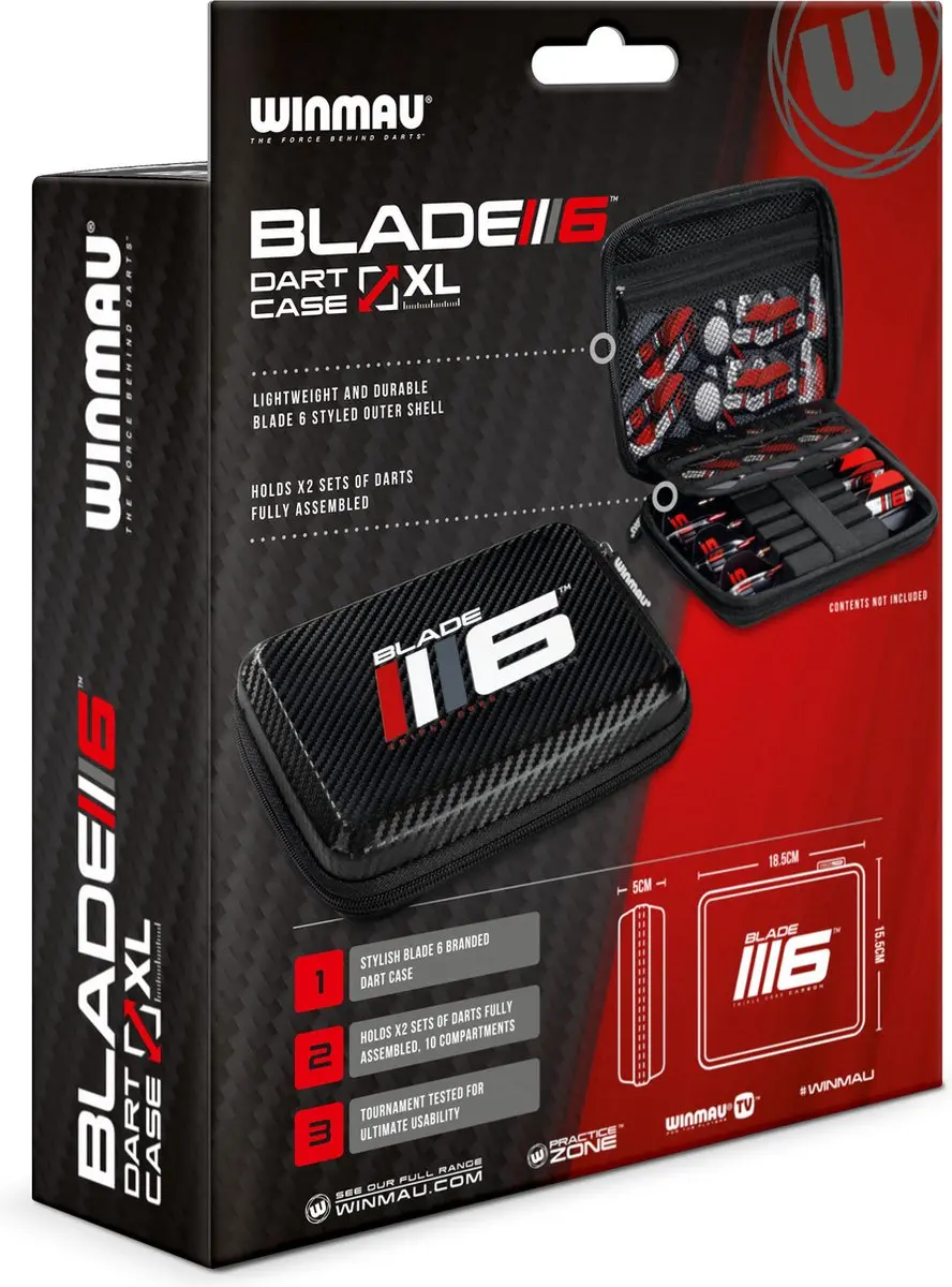 Winmau Blade 6 XL Dart Case - Zwart - afbeelding 6 van 6