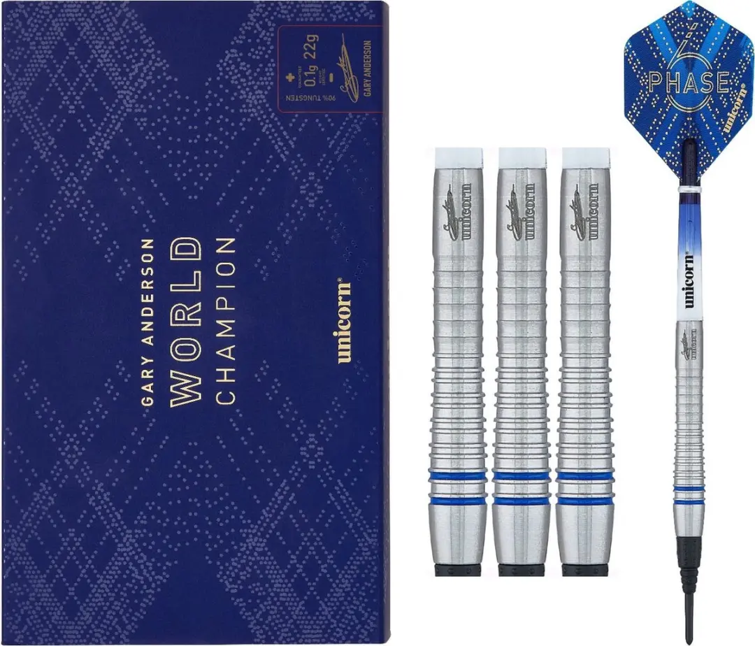 Unicorn Gary Anderson Phase 6 70% Soft Tip Darts - 3 Stuks - afbeelding 6 van 6