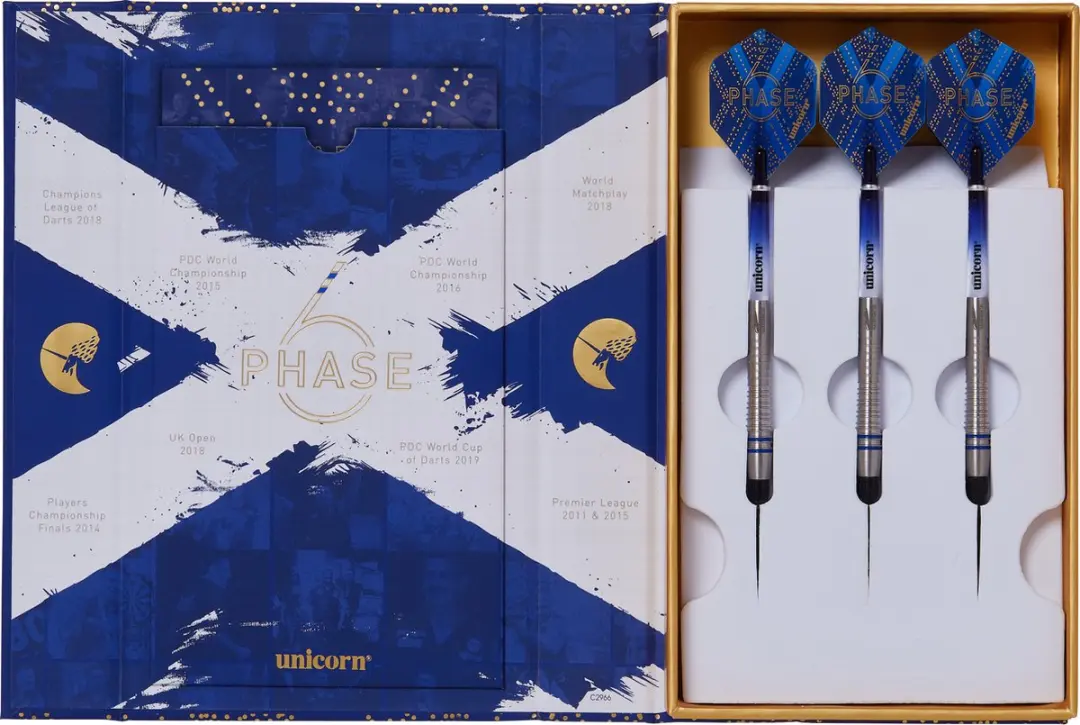 Unicorn Gary Anderson Phase 6 70% Soft Tip Darts - 3 Stuks