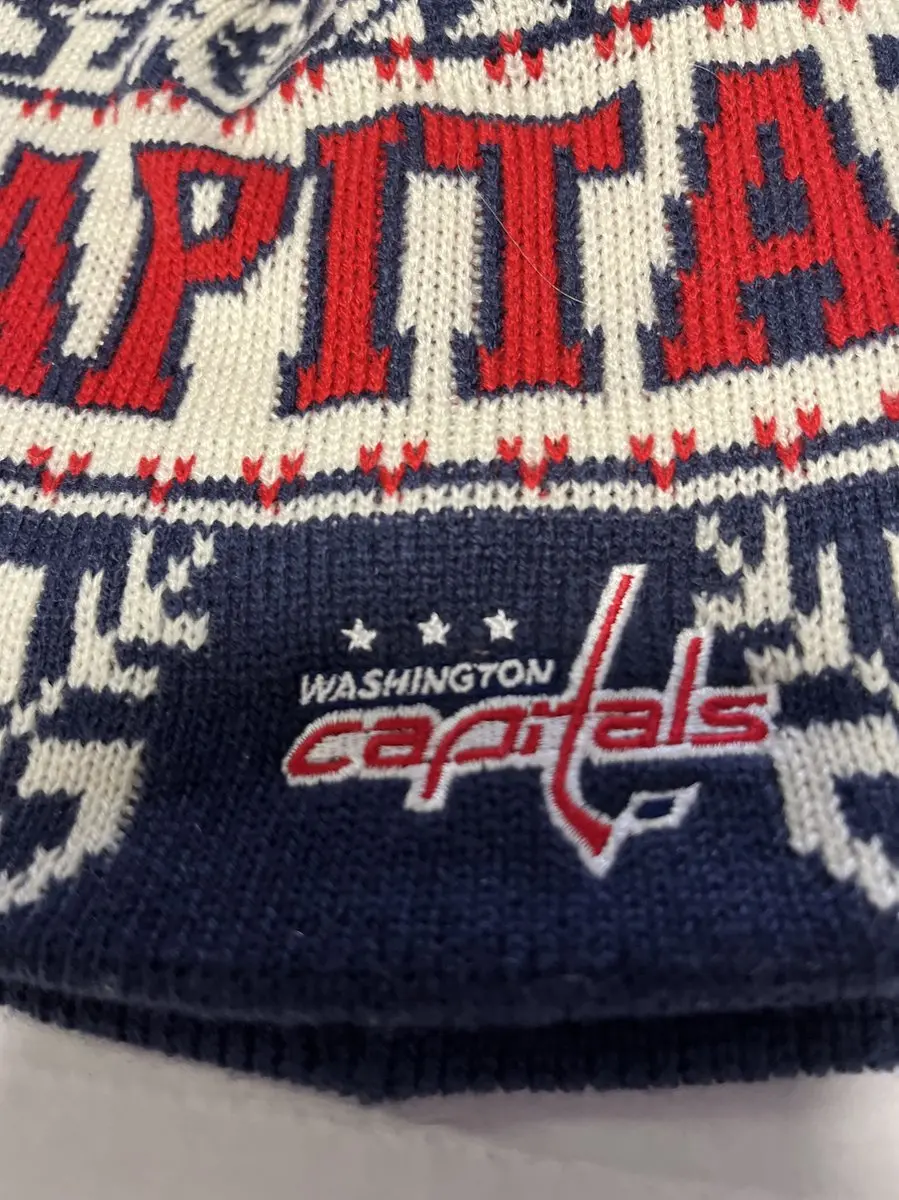 Reebok NHL Capitals IJshockeymuts - L/XL - Blauw/Wit/Rood