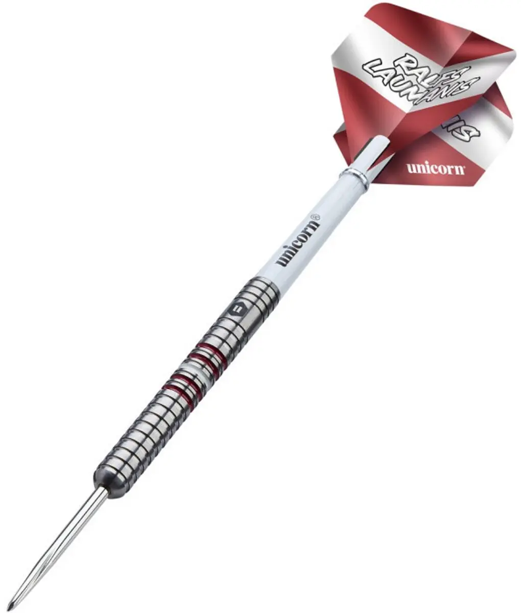 Unicorn Ralfs Laumanis 90% Dartpijlen - 3 Stuks - Rood/Zilver