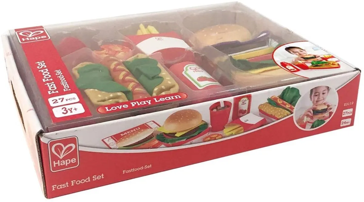 Hape Fast Food Set - Veelkleurig