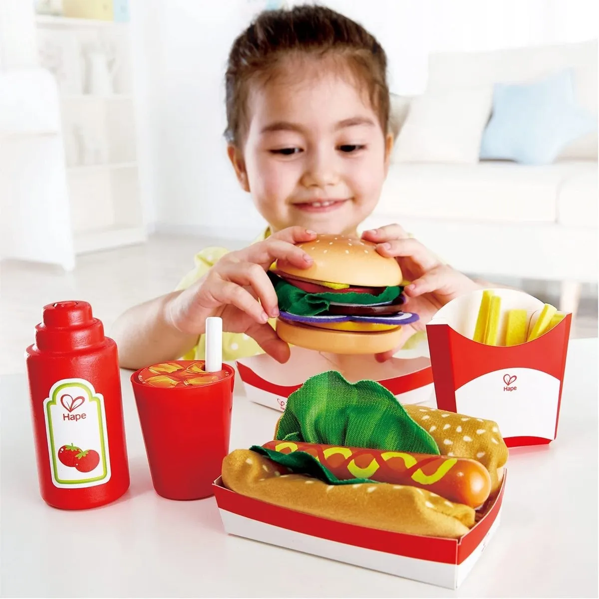 Hape Fast Food Set - Veelkleurig