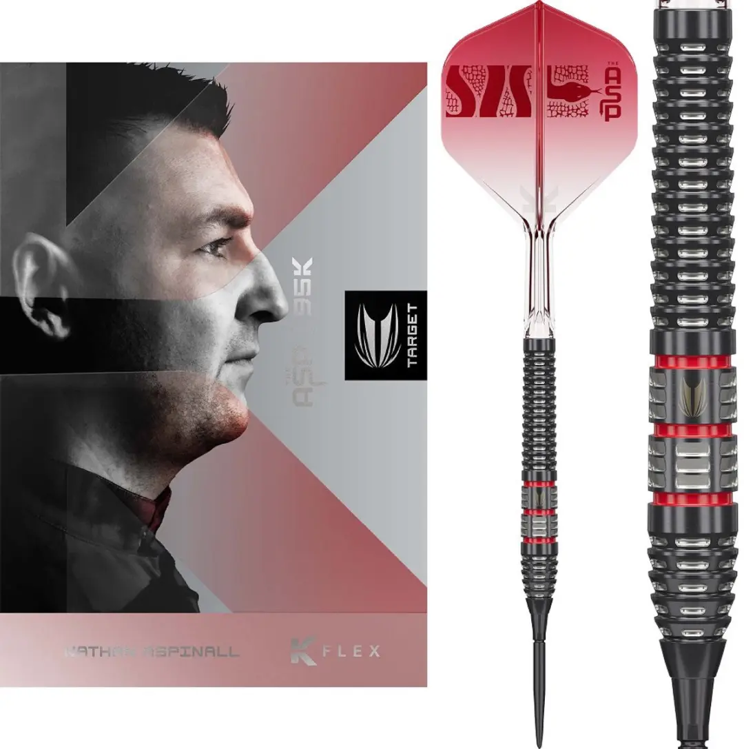 Target Nathan Aspinall 95K Swiss Point 95% Dartpijlen - 3 Stuks - Rood