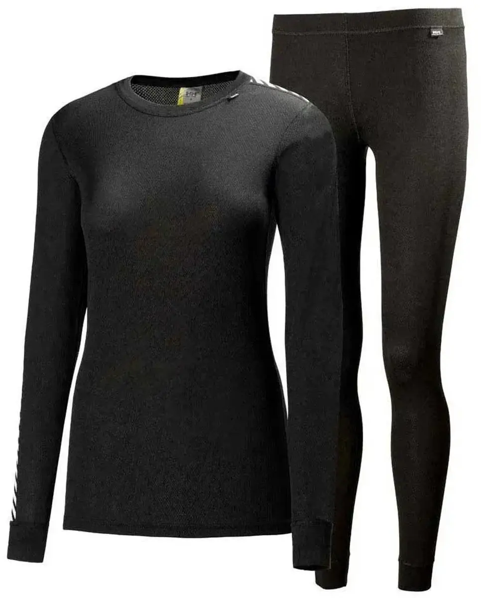 Helly Hansen Comfort Light Thermoset Vrouwen Broek & Shirt - Maat M - Zwart