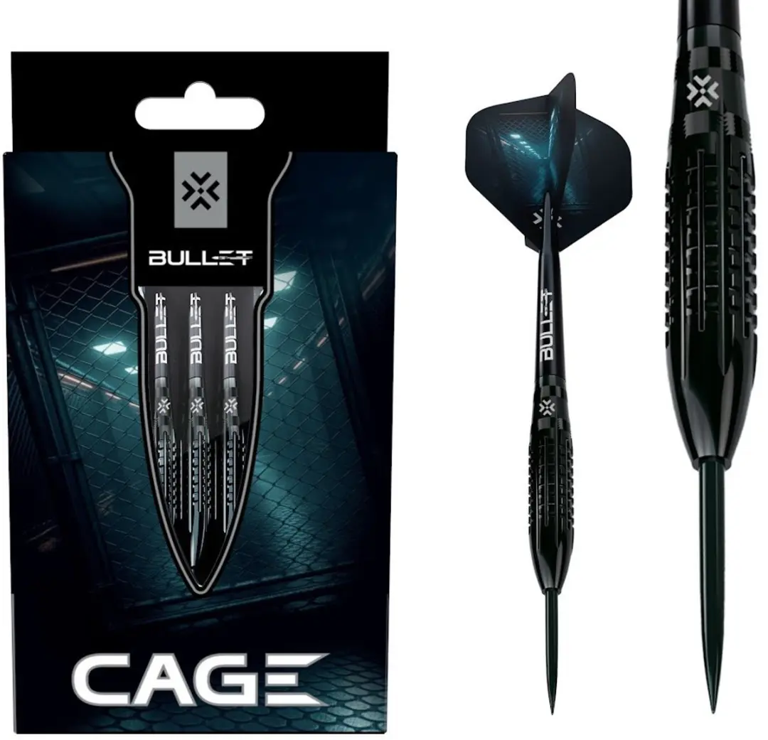 Bullet Cage 90% BT1100050 Dartpijlen - 3 Stuks - Zwart