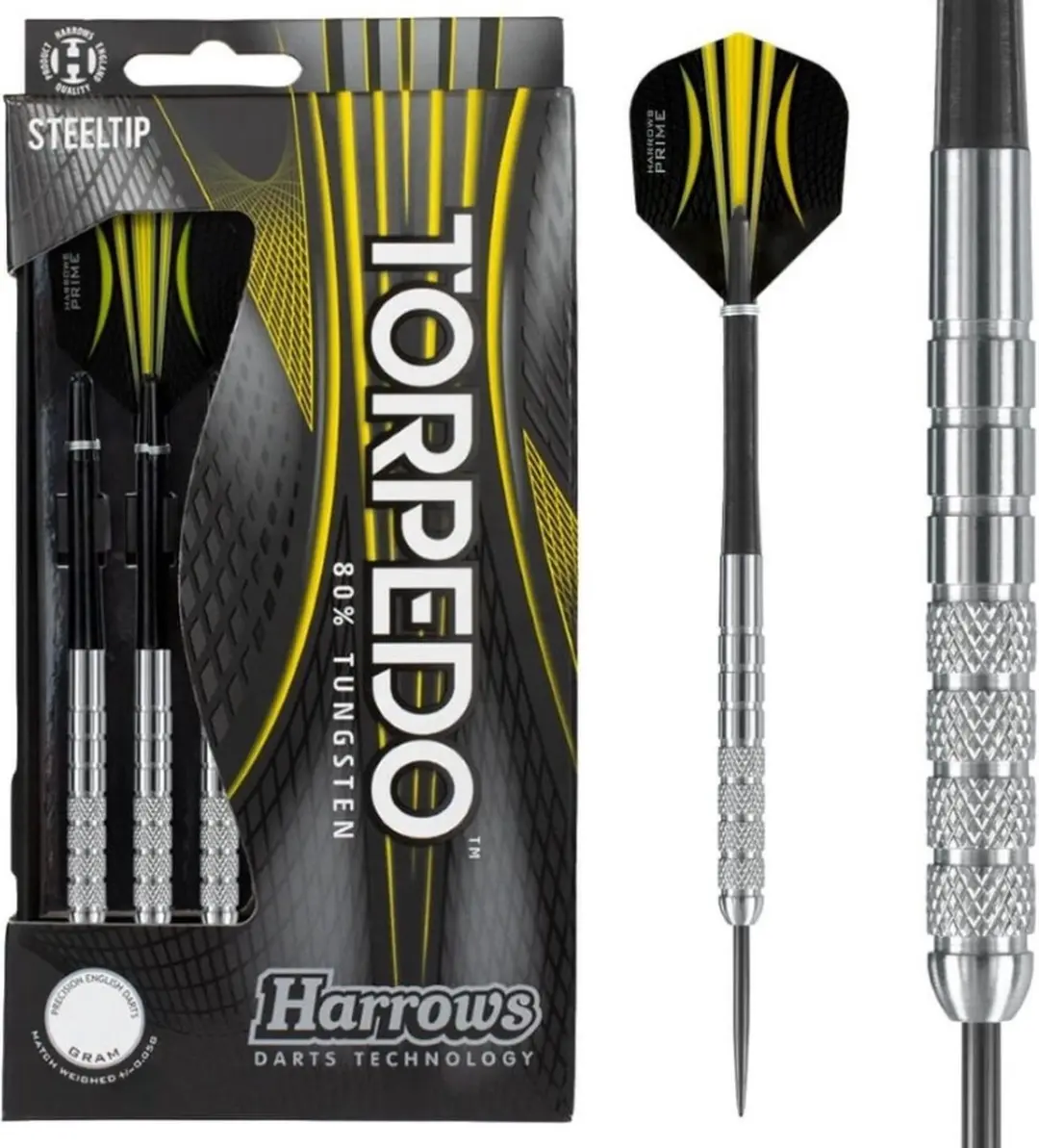Harrows Torpedo 80% Tungsten 22g - 3 Stuks - Zilver