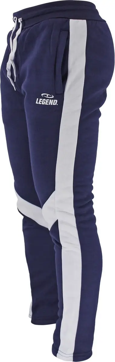 Legend Joggingbroek Navy Fleece M - Blauw/Wit