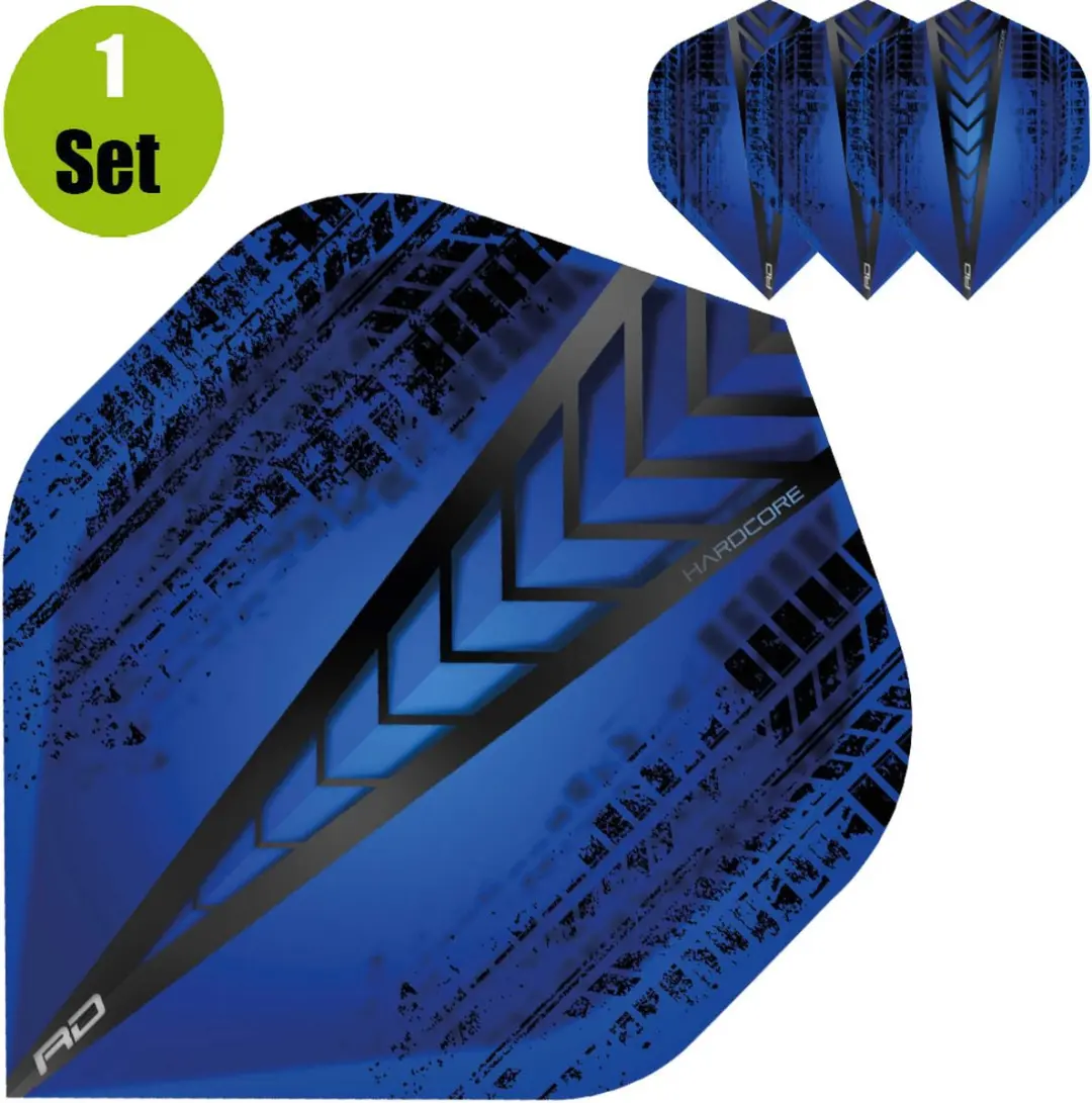 Red Dragon Hardcore Radical Blue Dart Flights TF6332 - 3 Stuks