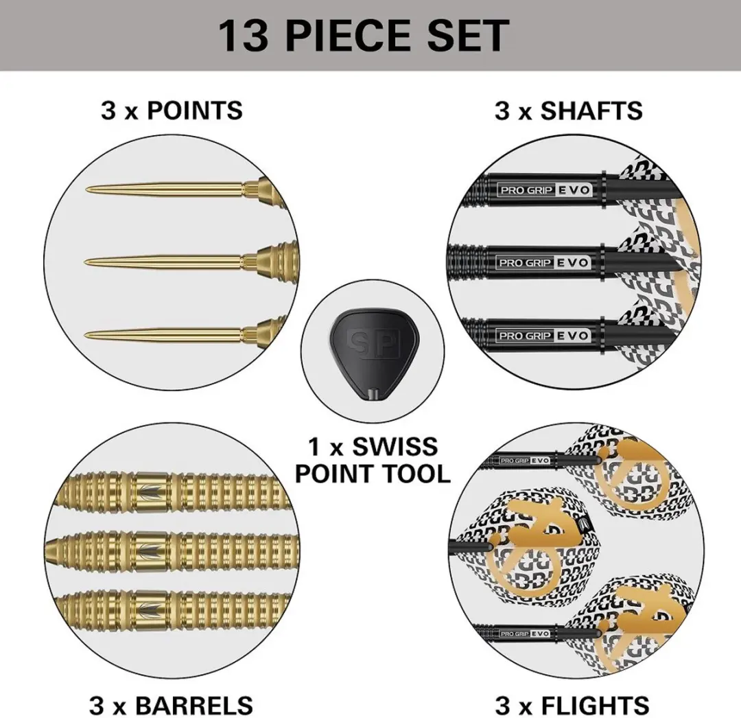 Target Bolide Envy 03 Swiss Point Dartpijlen - 3 Stuks - Goud