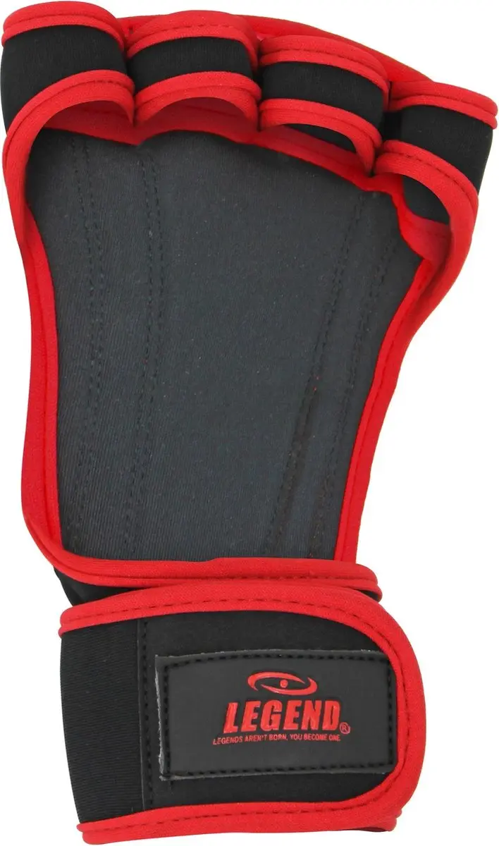 Legend Crossfit01Handstof Fitness Handschoenen - One Size - Zwart/Rood