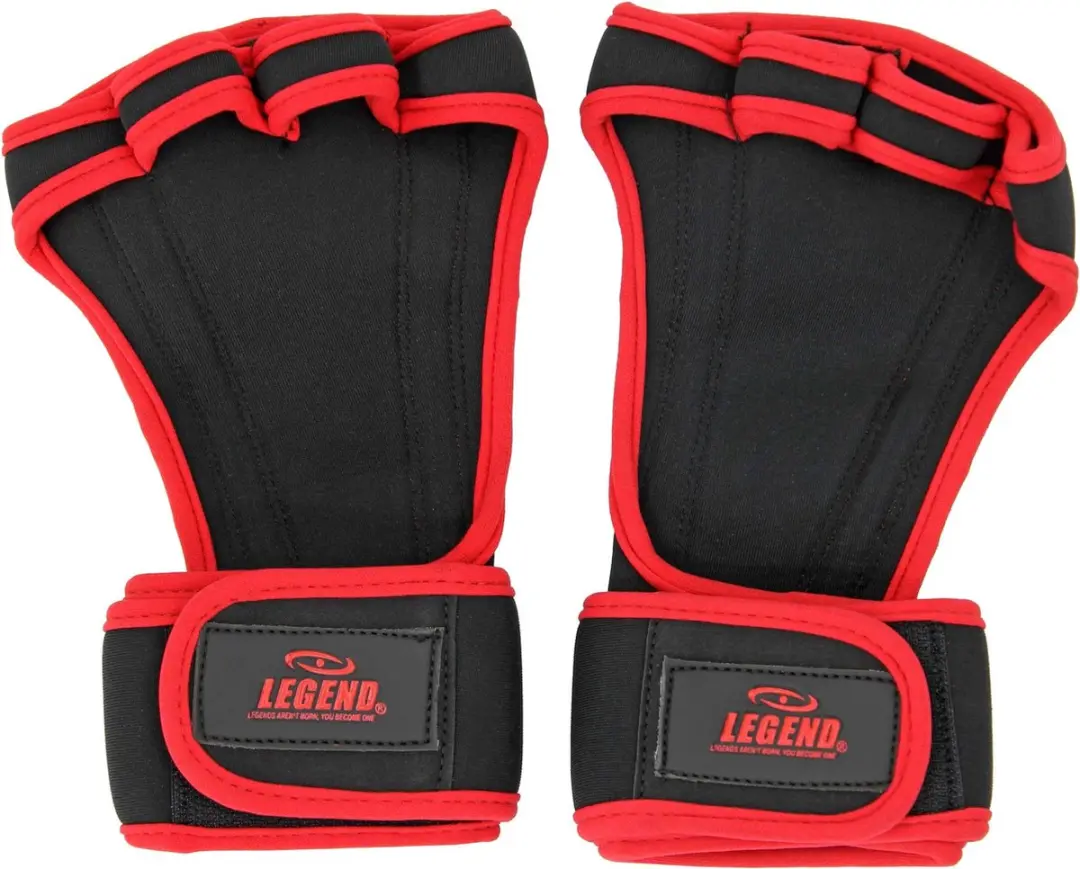 Legend Crossfit01Handstof Fitness Handschoenen - One Size - Zwart/Rood