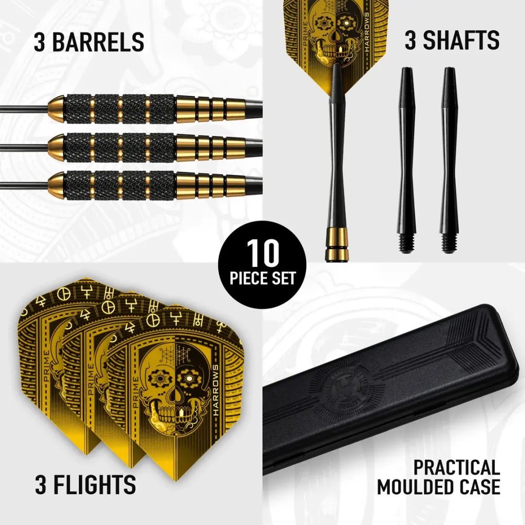 Harrows Voodoo 27Gk Darts - 3 Stuks - Zwart