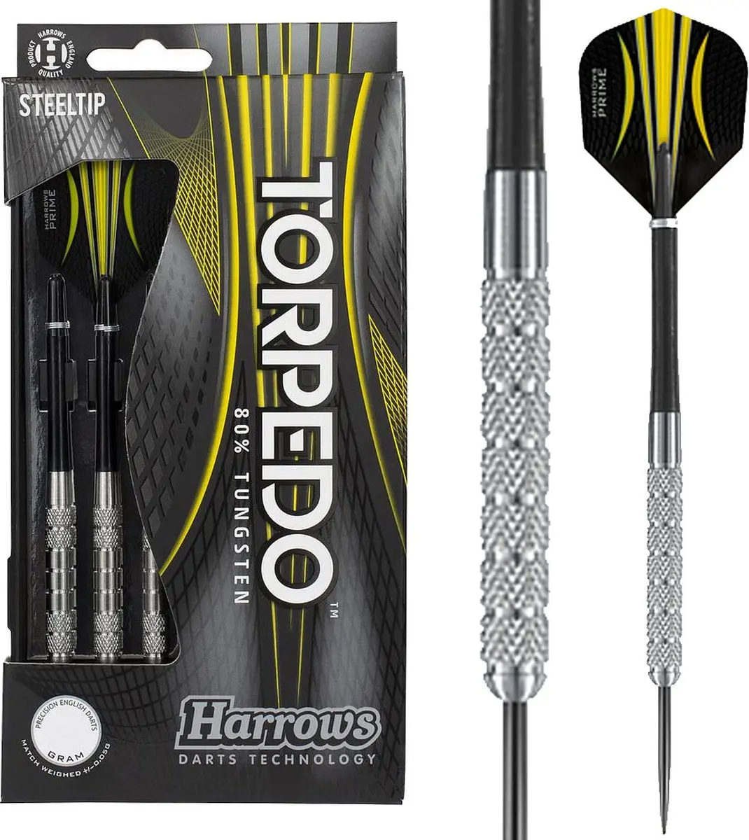 Harrows Torpedo 80% Tungsten 25g - 3 Stuks - Wit/Blauw/Rood