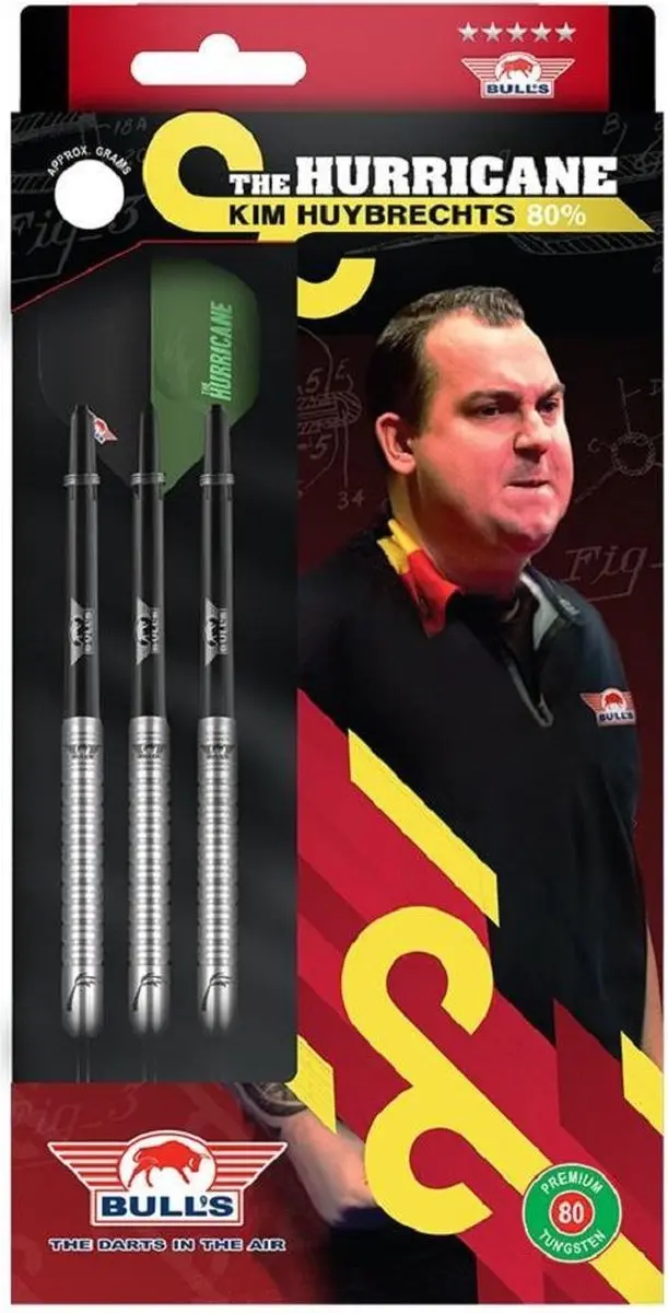 Bull's Kim Huybrechts 80% Plain Dartpijlen 24g - 3 Stuks