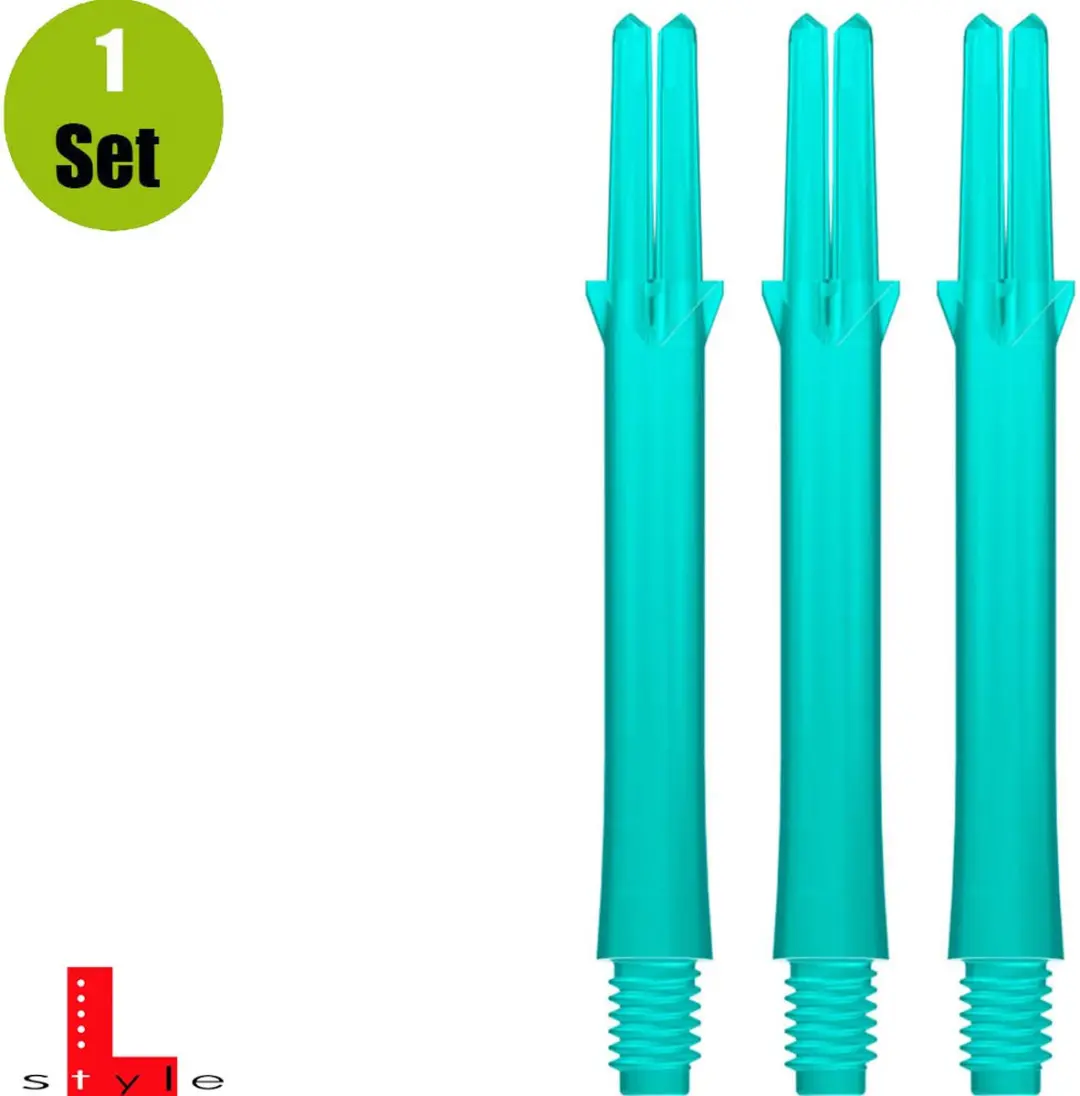 L-Style L-Shaft Locked Straight Emerald Dart Shafts SL1084 - 3 Stuks