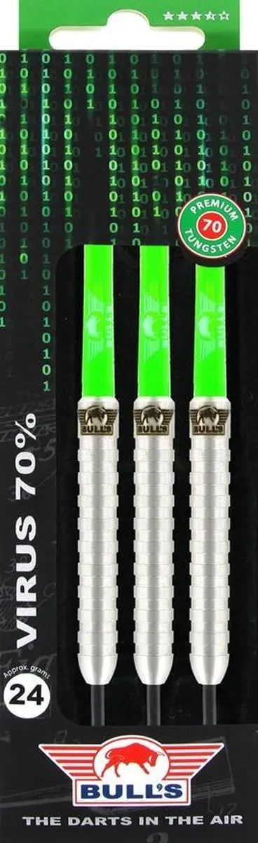 Bull's Virus 70% Dartpijlen 21g - Zilver - 3 Stuks