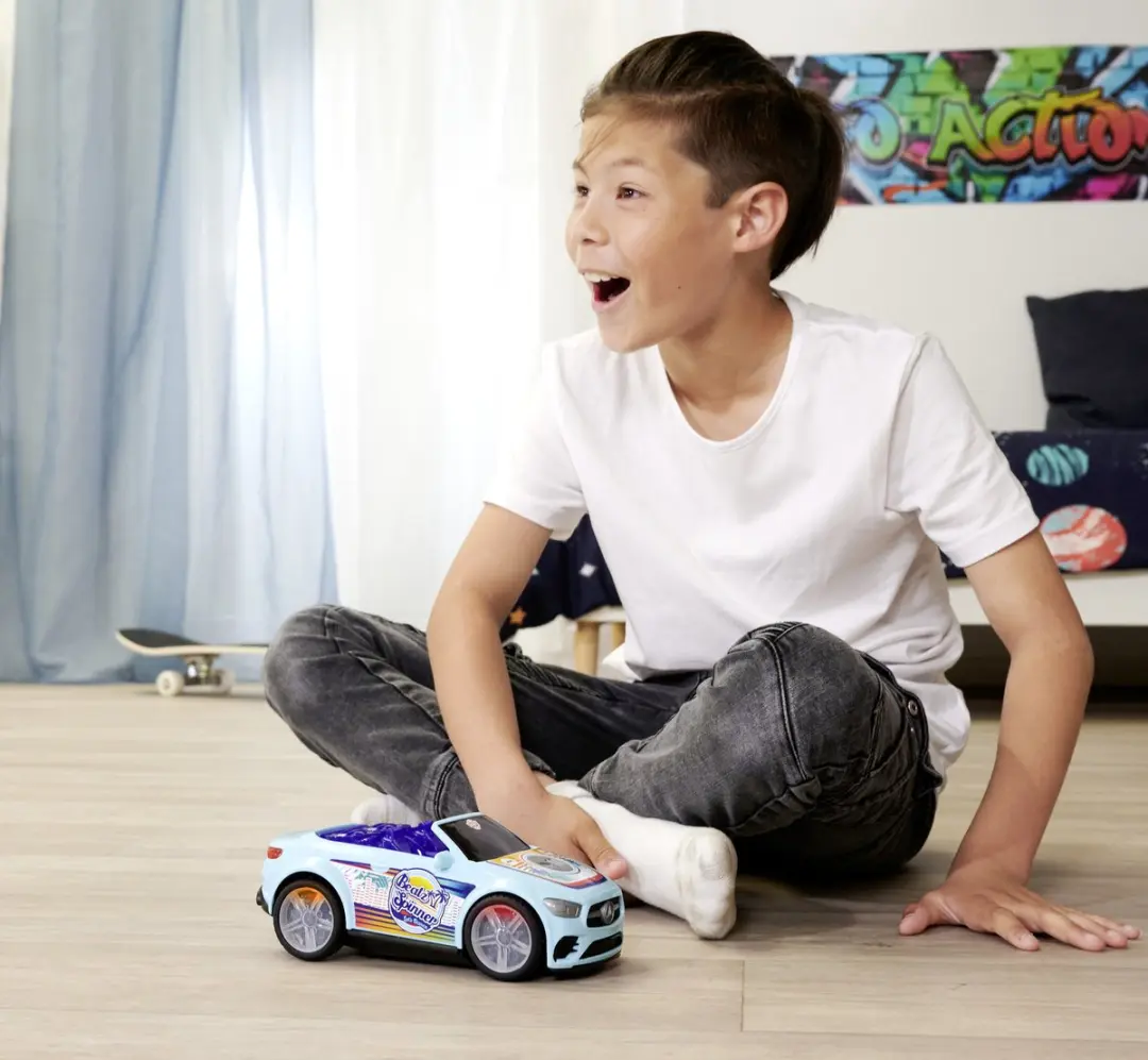 Dickie Beatz Spinner Mercedes E Class 23cm - Blauw/Zwart/Grijs