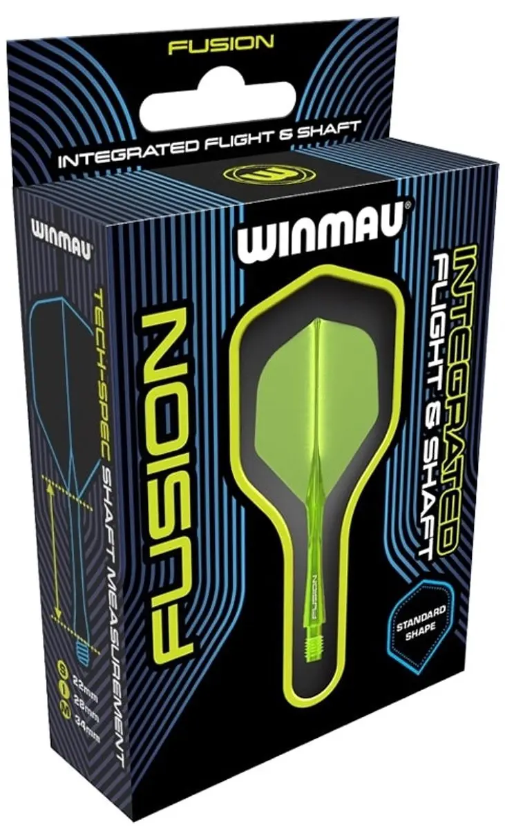 Winmau Fusion Neon Geel Dart Flights - 3 Stuks
