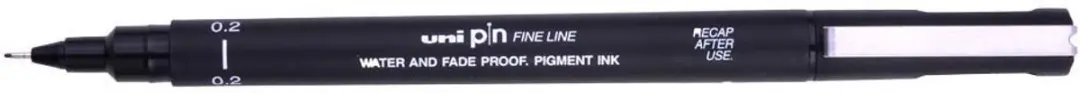 uni-ball Uni-Ball PIN02-200(S) Permanente Markeerstift - Zwart
