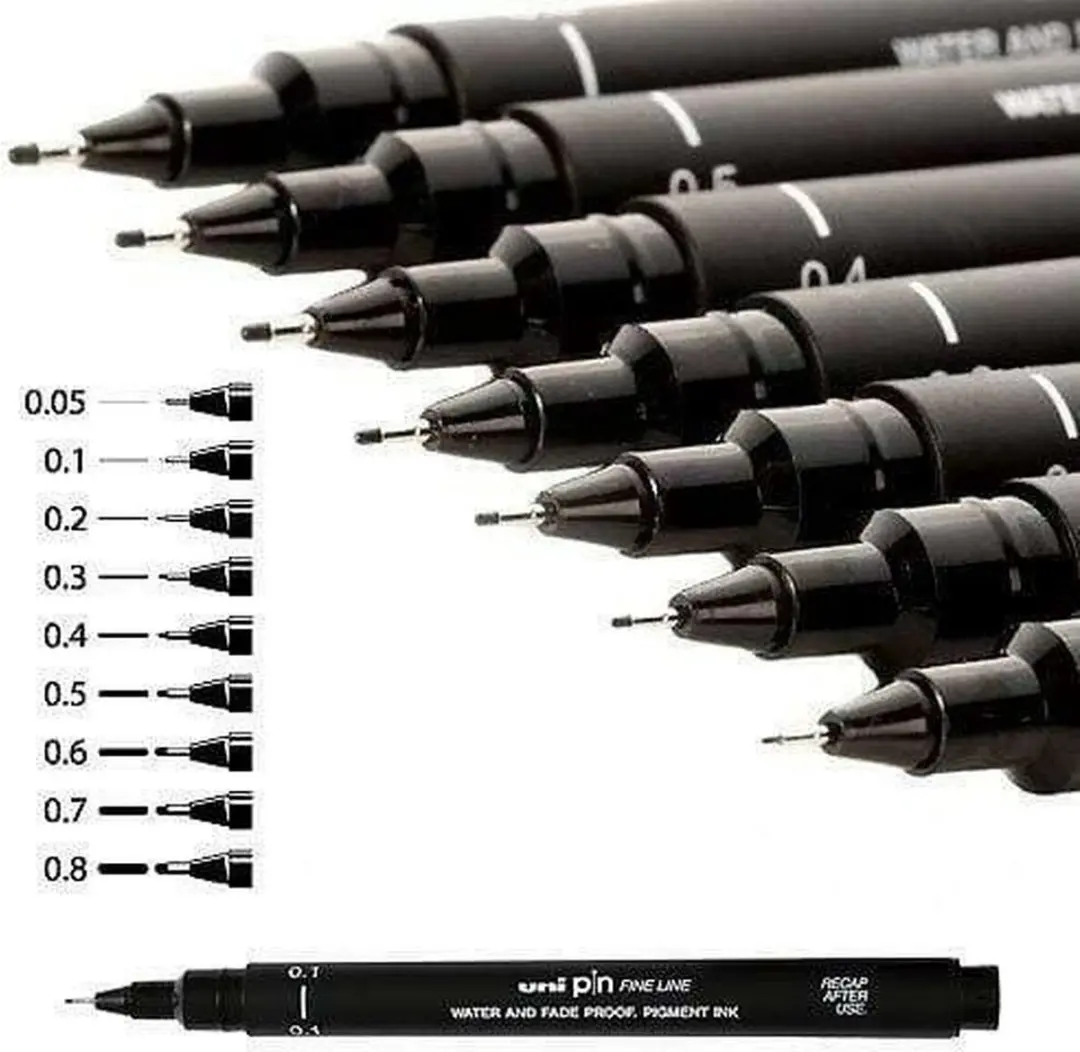uni-ball Uni-Ball PIN02-200(S) Permanente Markeerstift - Zwart