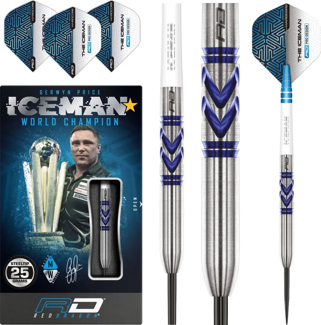 Red Dragon Gerwyn Price Avalanche-Pro Dartpijlen 3 Stuks - Zilver