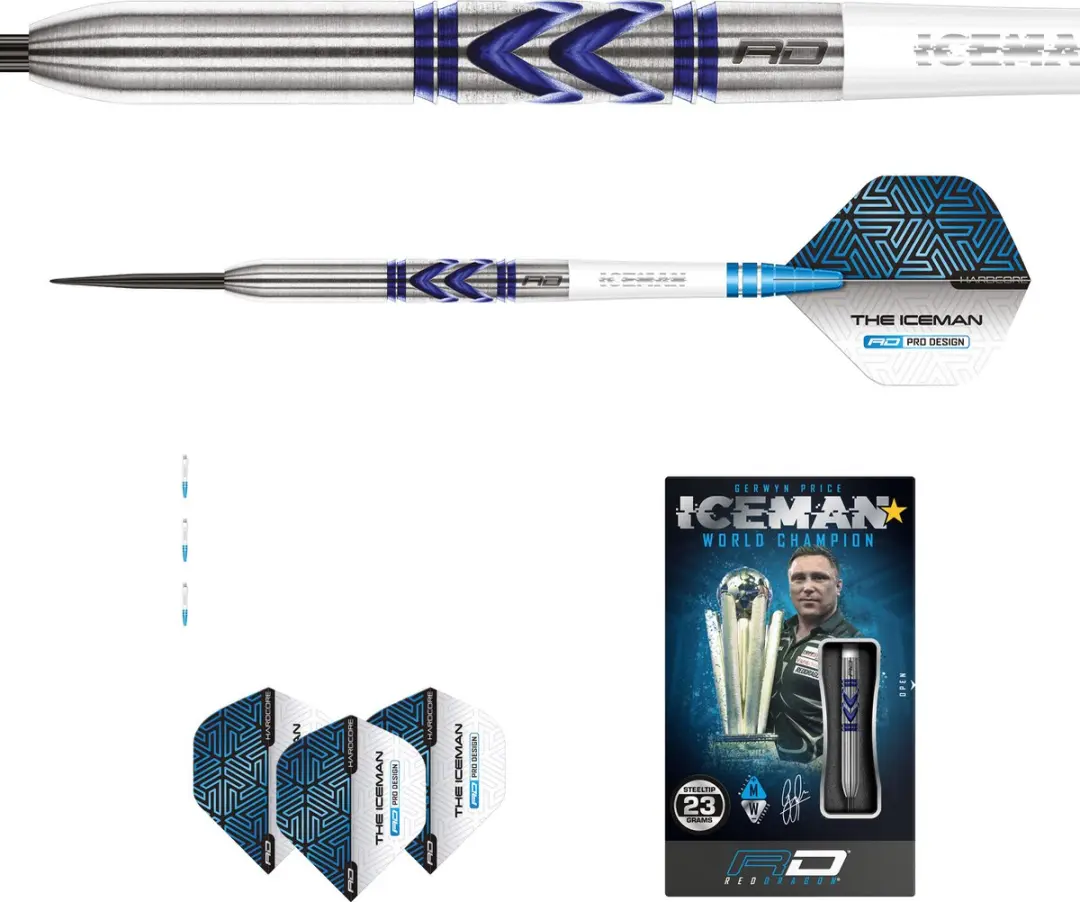 Red Dragon Gerwyn Price Avalanche-Pro Dartpijlen 3 Stuks - Zilver