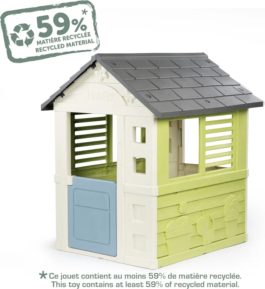 Smoby Jolie Playhouse Speelhuis 7600810737 - Groen/Blauw/Wit/Grijs - afbeelding 6 van 6